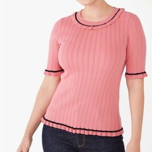 Kate Spade Ruffle Short-sleeve Sweater